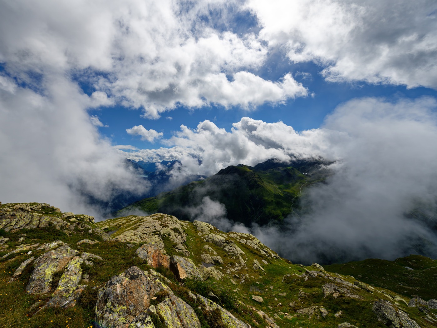 Österreich Gaschurn Alpenpanorama