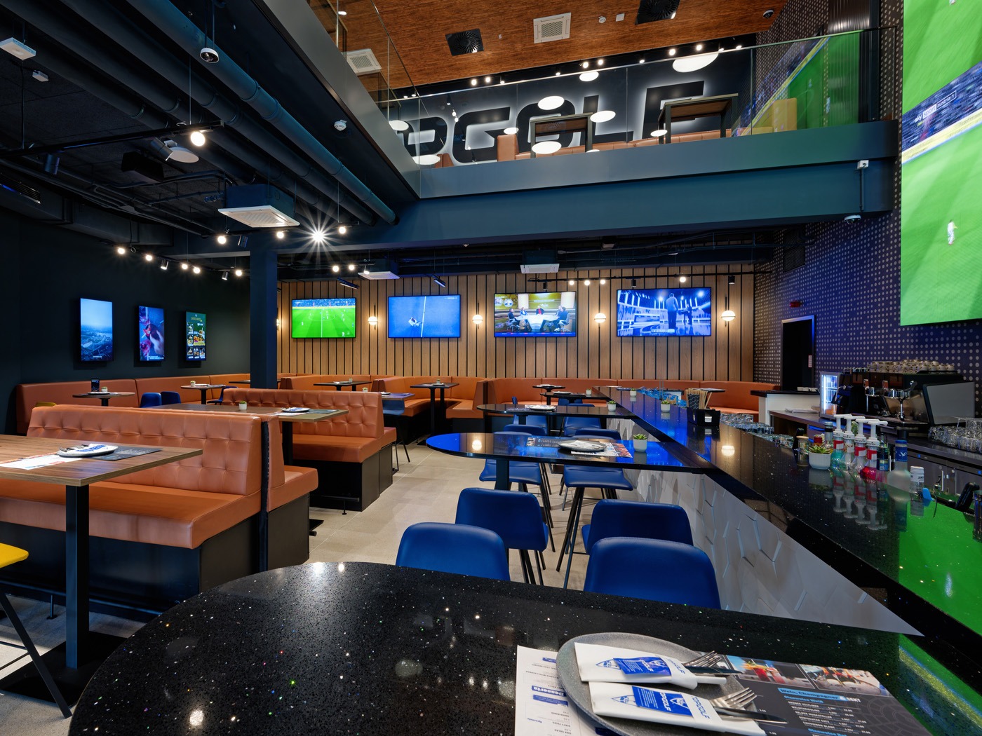 Interieurfotografie Topgolf Wien Hospitality